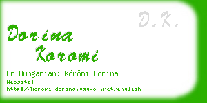 dorina koromi business card
